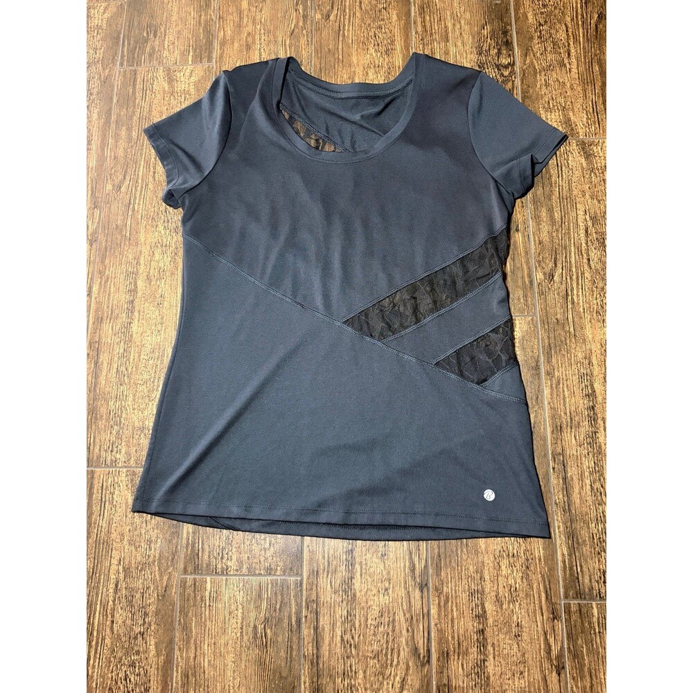 Women's Athletic T-Shirt with Lace Detail - S